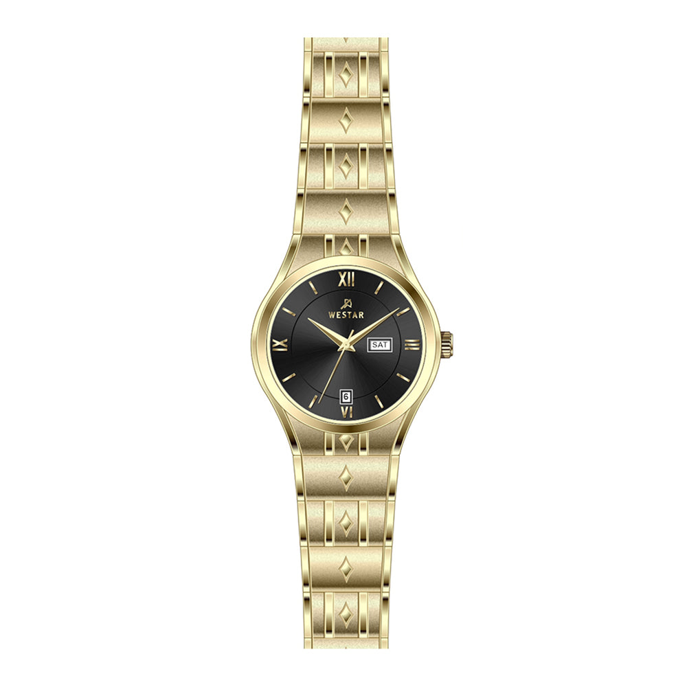 Westar Executive Ladies Black Dial Quartz Watch - EX6621GPN103