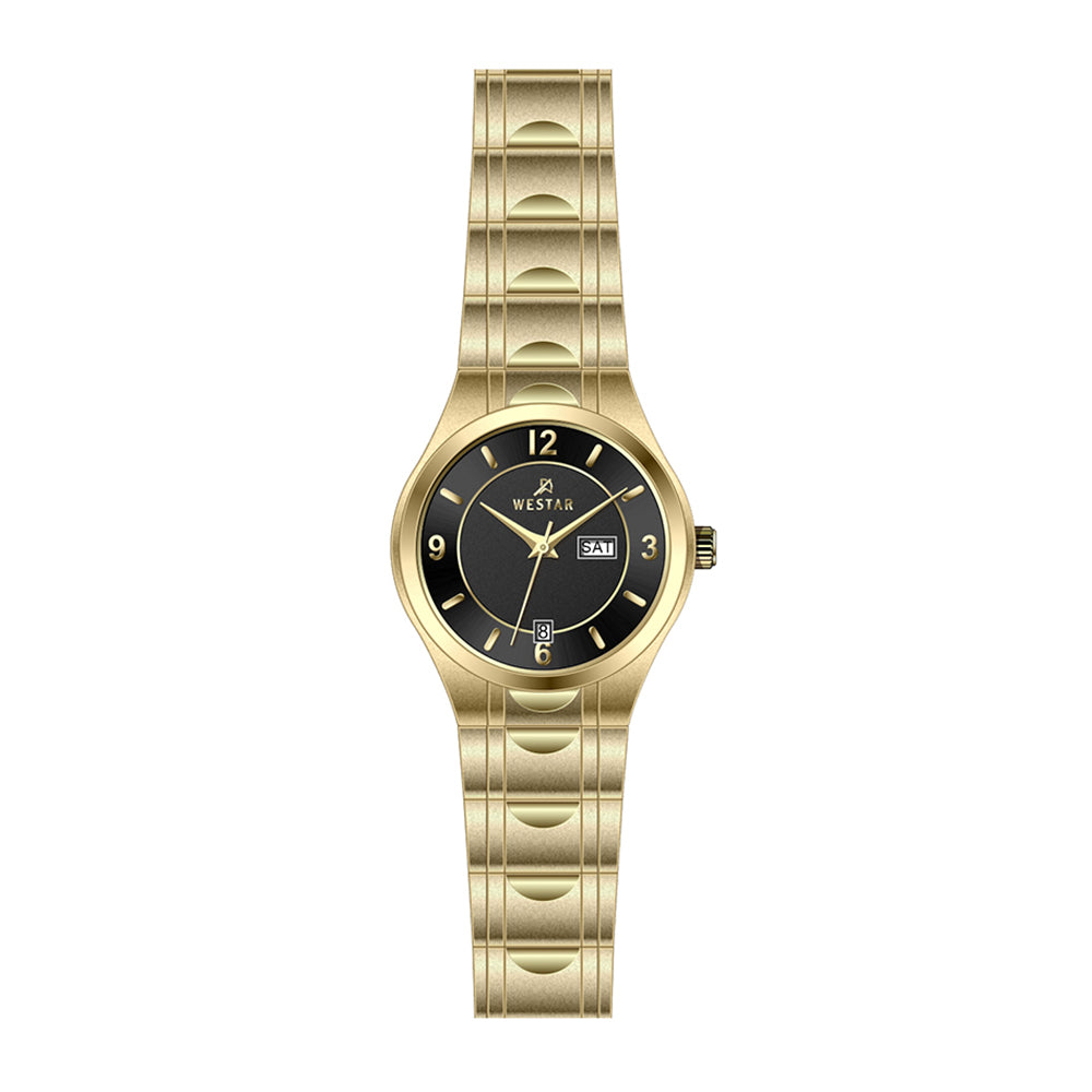 Westar Executive Ladies Black Dial Quartz Watch - EX6622GPN103