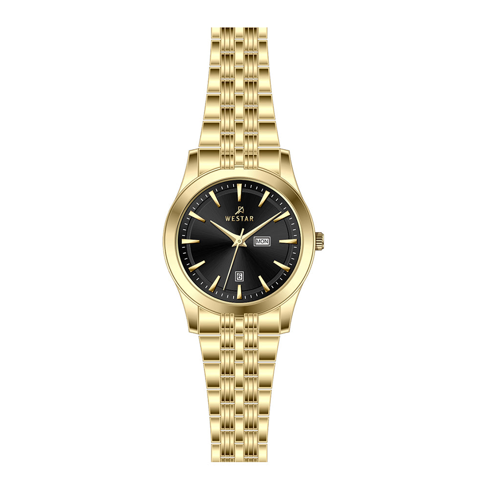 Westar Executive Ladies Black Dial Quartz Watch - EX6624GPN103