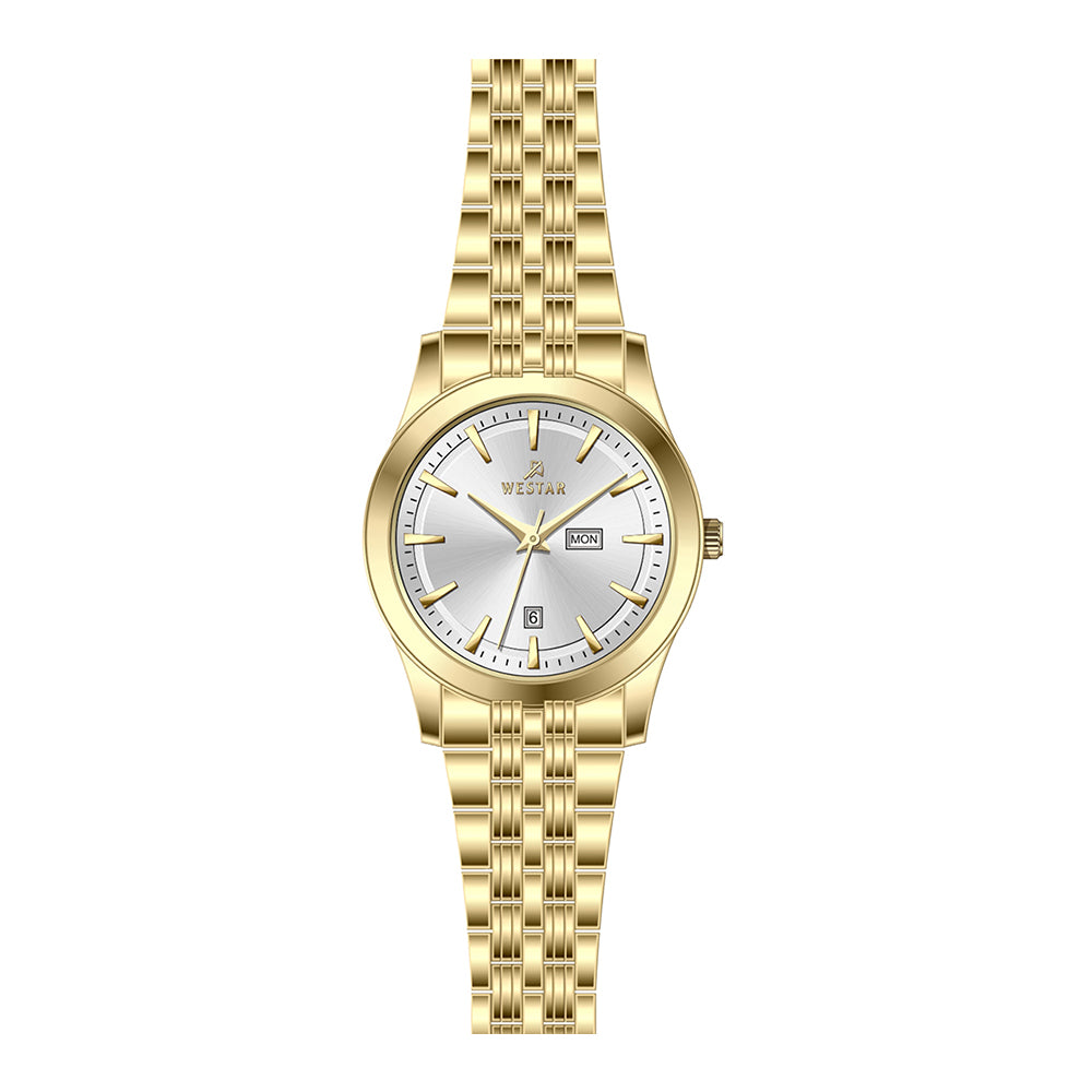 Westar Executive Ladies Silver Dial Quartz Watch - EX6624GPN107