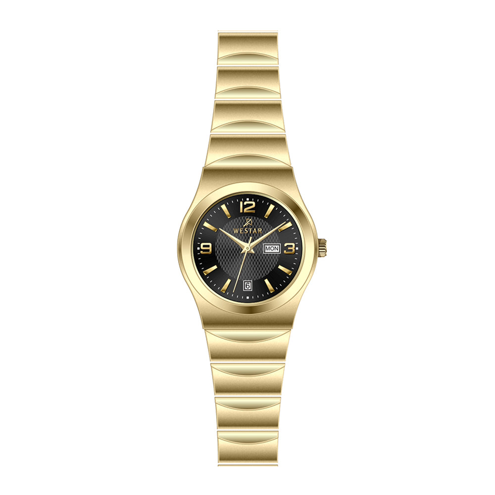 Westar Executive Ladies Black Dial Quartz Watch - EX6625GPN103