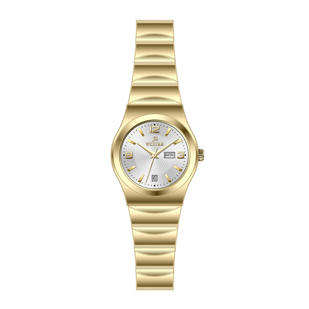 Westar Executive Ladies Silver Dial Quartz Watch - EX6625GPN107