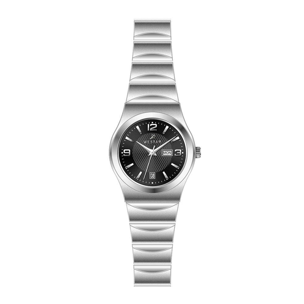 Westar Executive Ladies Black Dial Quartz Watch - EX6625STN103