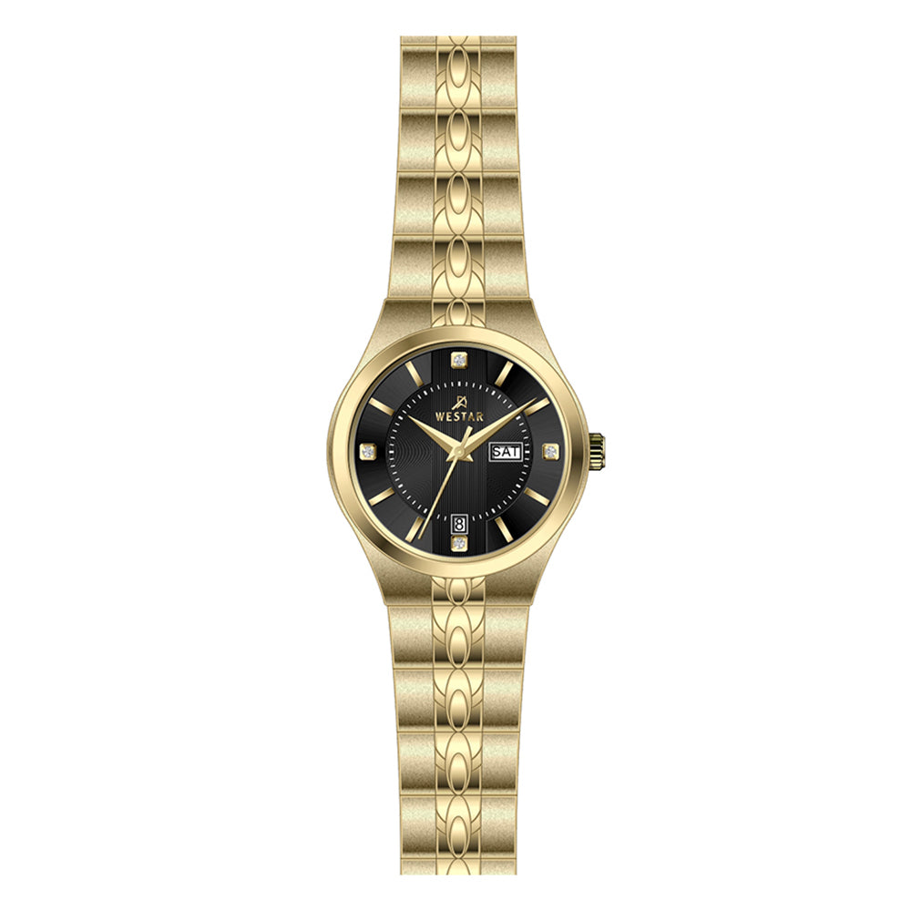 Westar Executive Ladies Black Dial Quartz Watch - EX6630GPN103