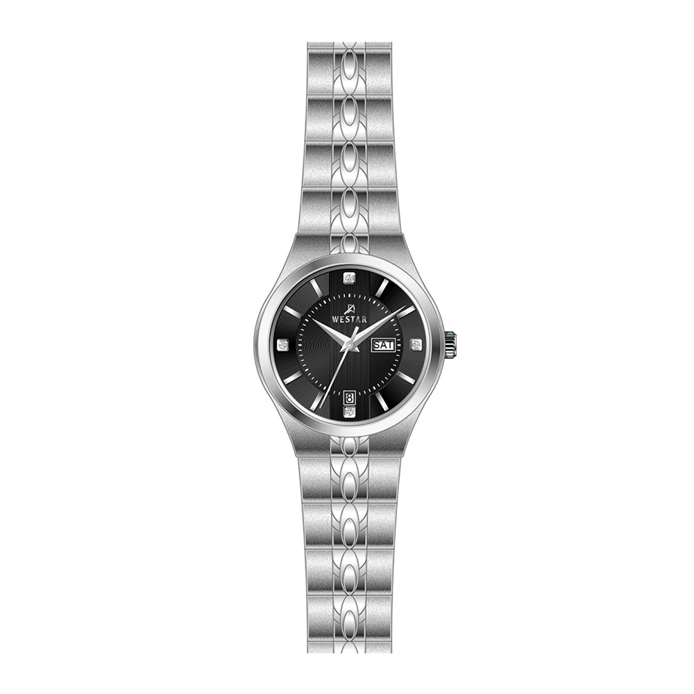 Westar Executive Ladies Black Dial Quartz Watch - EX6630STN103