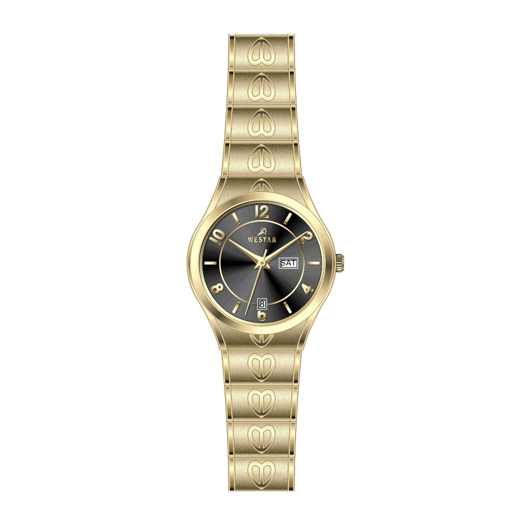Westar Executive Ladies Black Dial Quartz Watch - EX6635GPN103