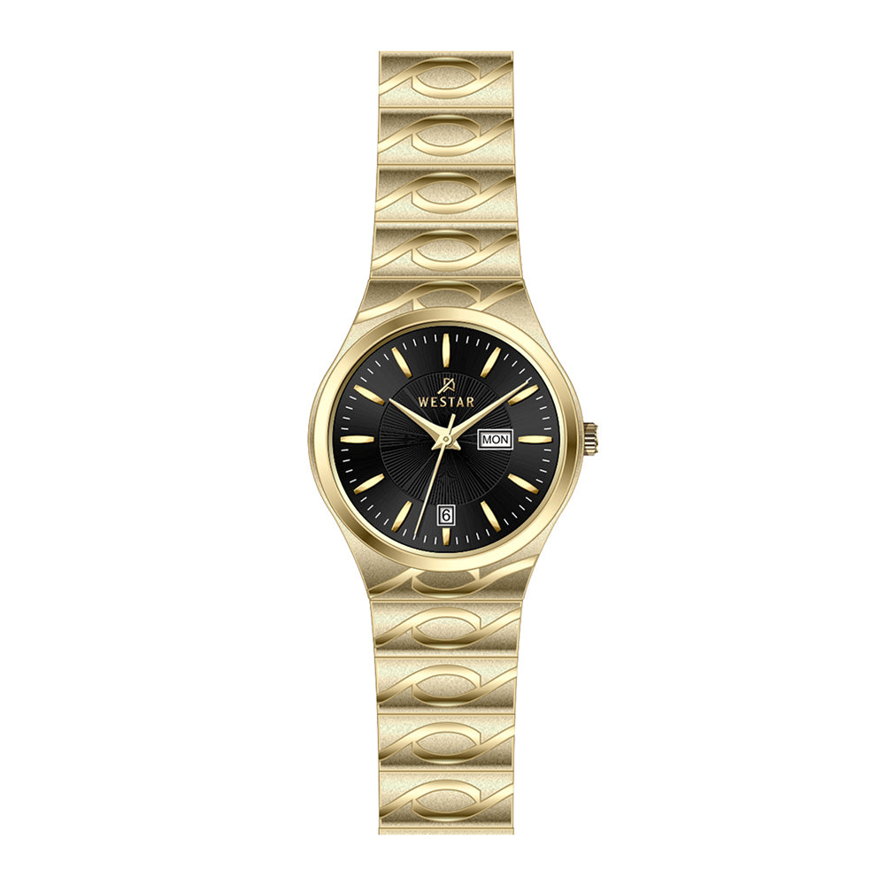 Westar Executive Ladies Black Dial Quartz Watch - EX6644GPN103