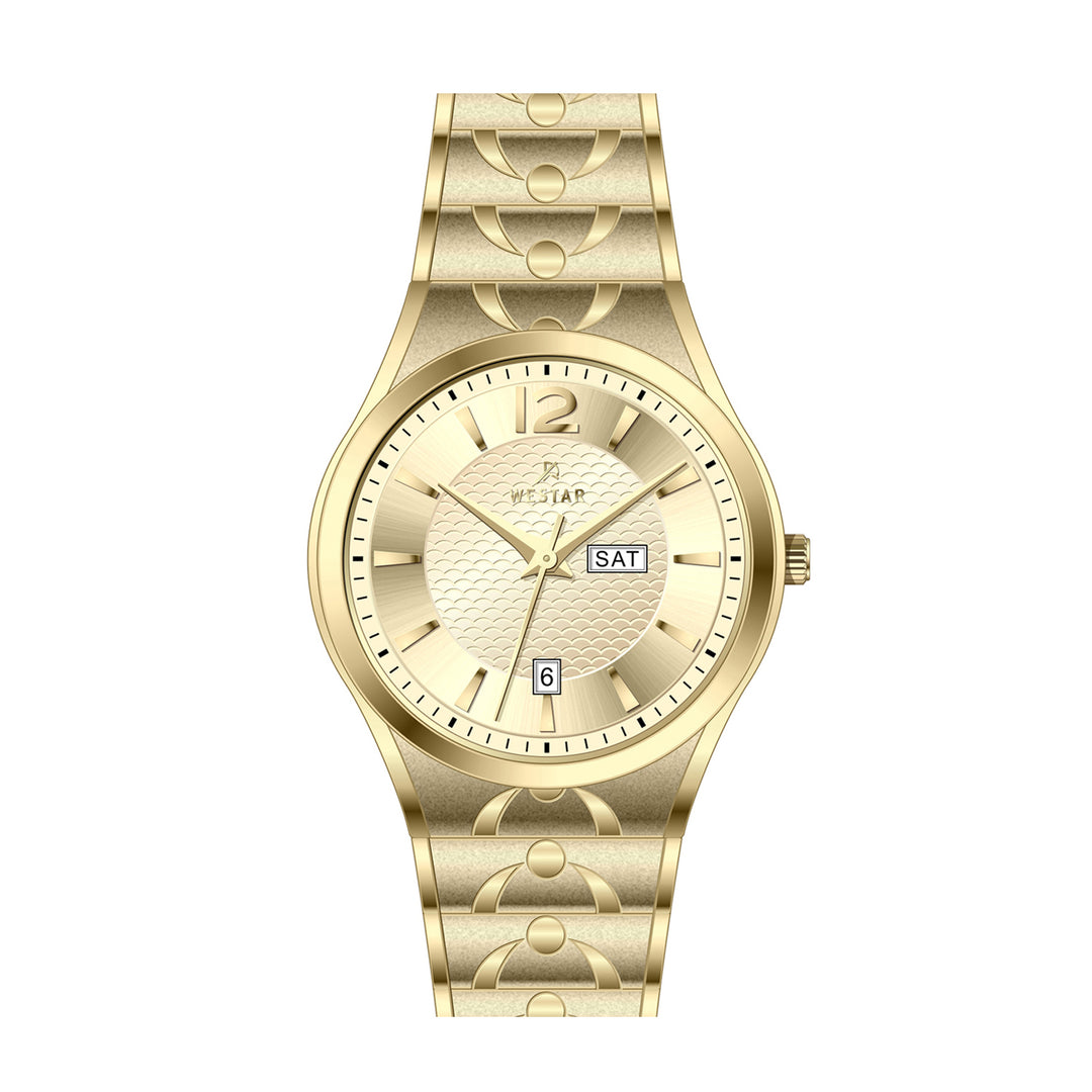 Westar Executive Gents 38 mm Light Champagne Dial Quartz Watch - EX7608GPN102