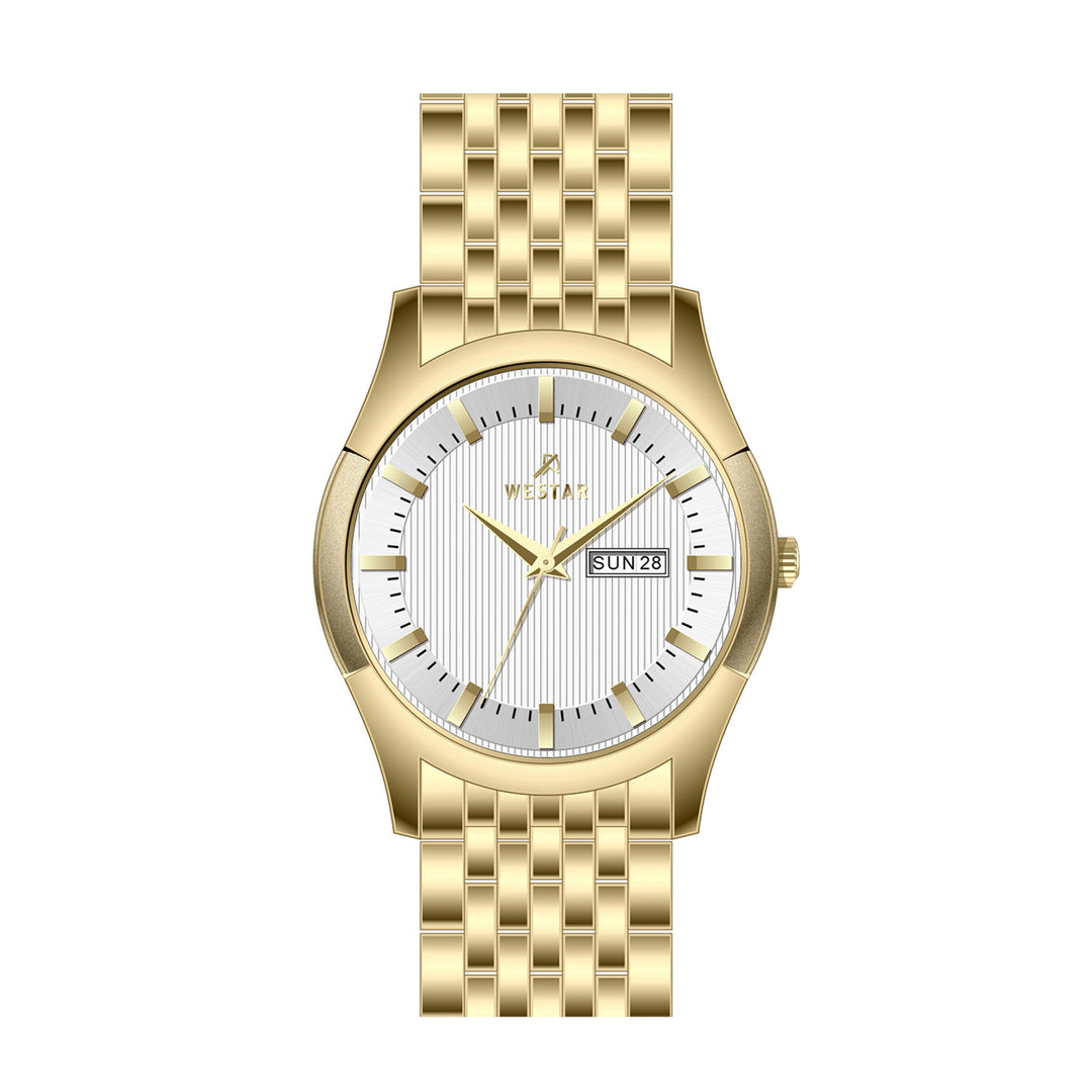 Westar Executive Gents 37 mm Silver Dial Quartz Watch - EX7610GPN107