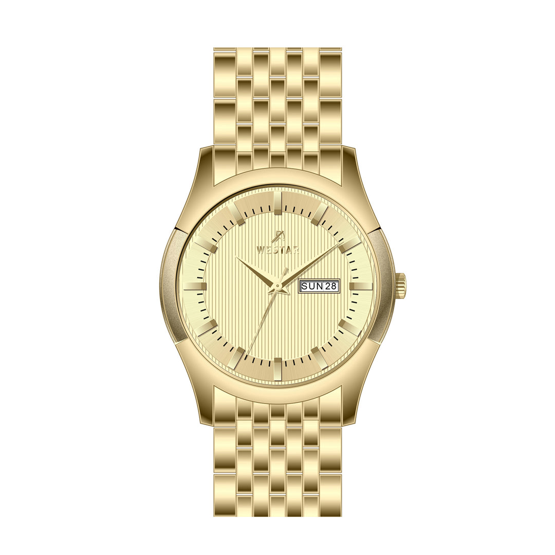 Westar Executive Gents 37 mm Dark Champagne Dial Quartz Watch - EX7610GPN108
