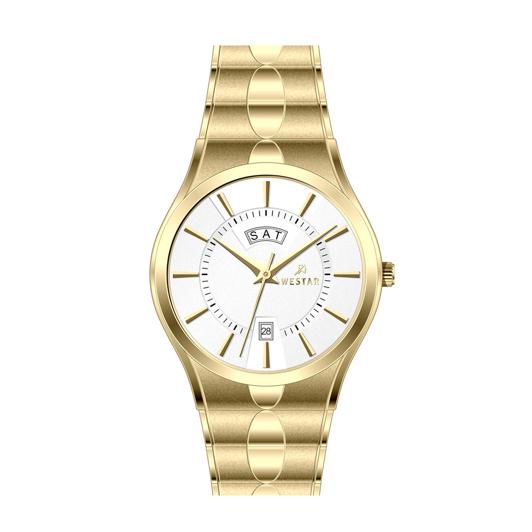 Westar Executive Gents 38 mm White Dial Quartz Watch - EX7613GPN101