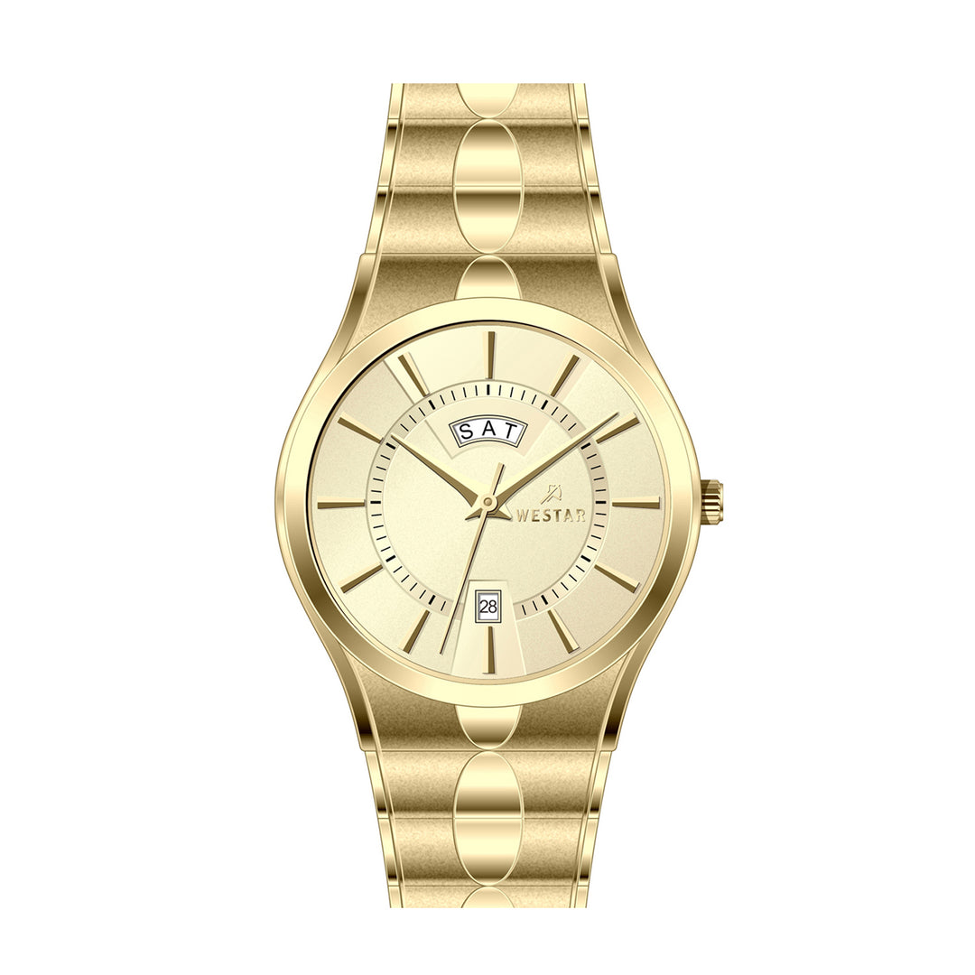 Westar Executive Gents 38 mm Light Champagne Dial Quartz Watch - EX7613GPN102