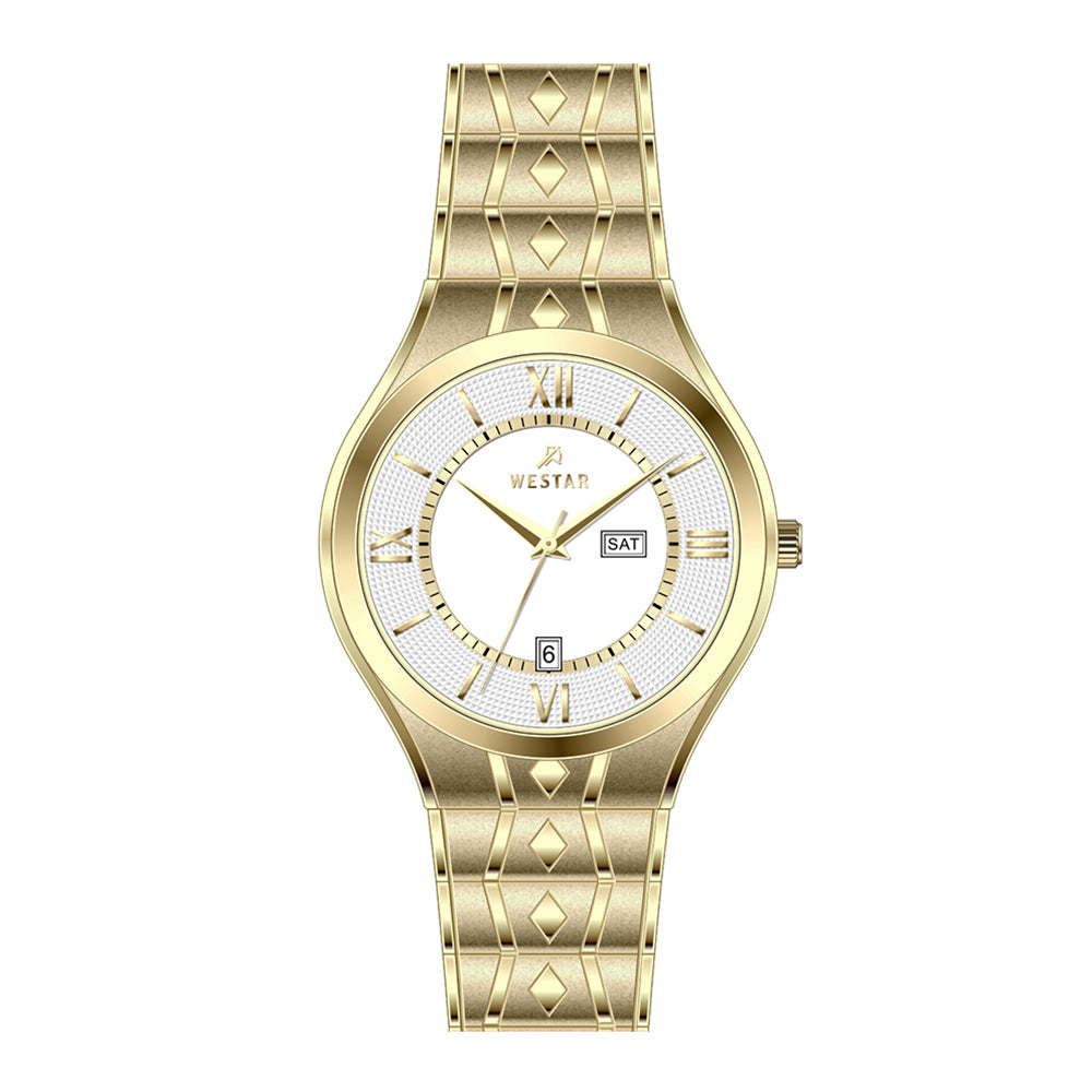 Westar Executive Gents White Dial Quartz Watch - EX7619GPN101