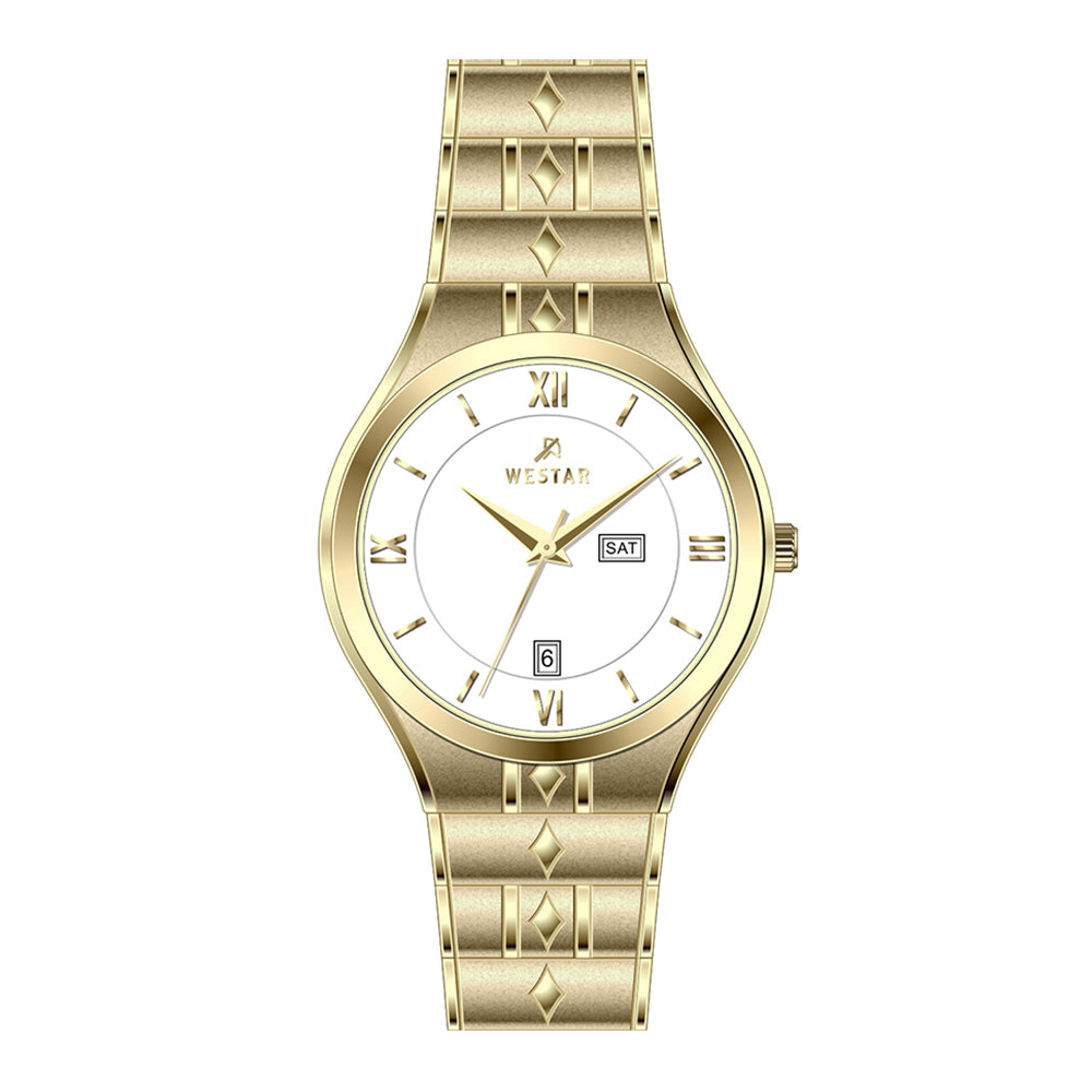Westar Executive Gents White Dial Quartz Watch - EX7621GPN101