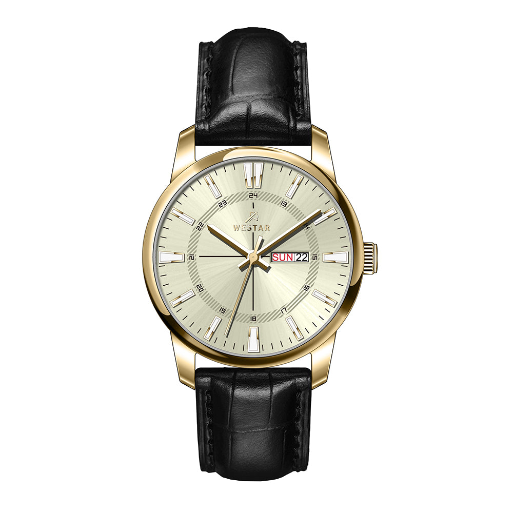 Westar Executive Gents Light Champagne Dial Quartz Watch - EX7645GPN102