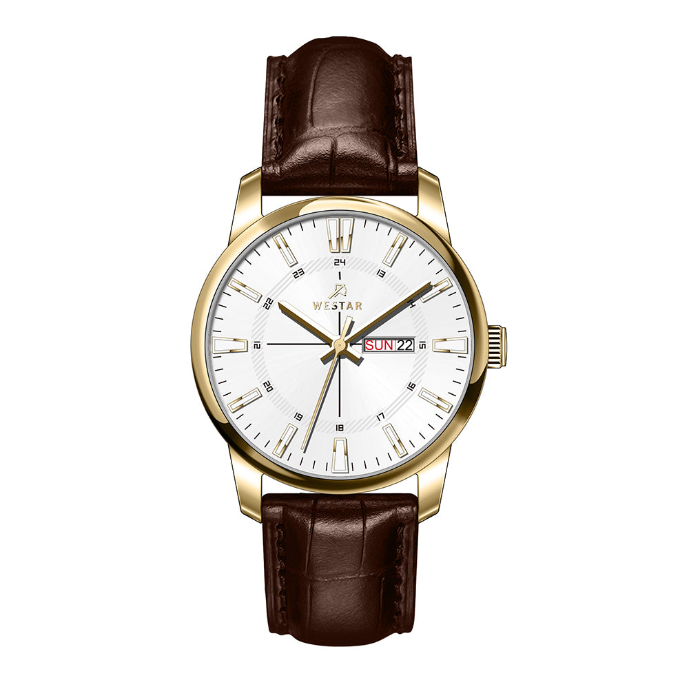 Westar Executive Gents White Dial Quartz Watch - EX7645GPN121