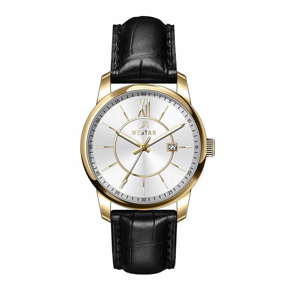Westar Executive Gents White Dial Quartz Watch - EX7646GPN101