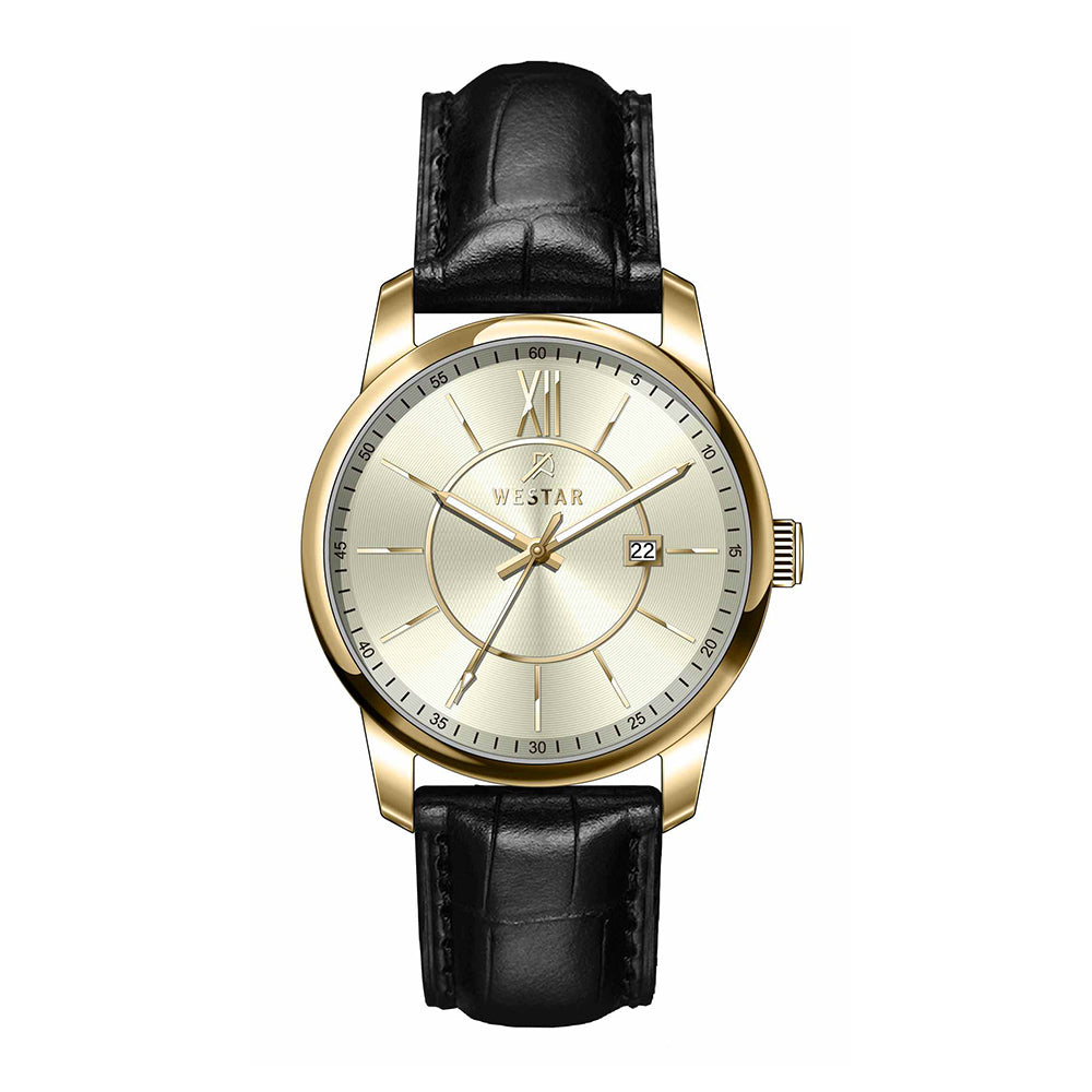 Westar Executive Gents Light Champagne Dial Quartz Watch - EX7646GPN102
