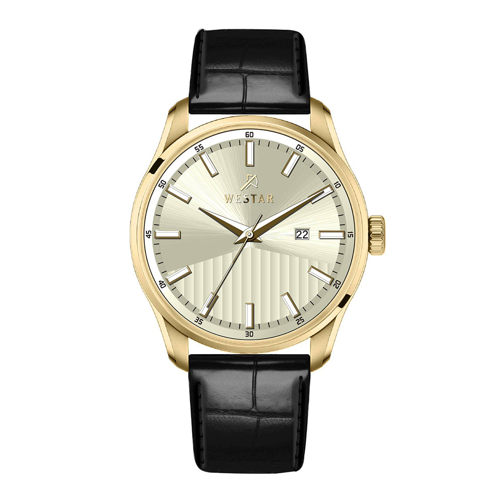 Westar Executive Gents Light Champagne Dial Quartz Watch - EX7647GPN102