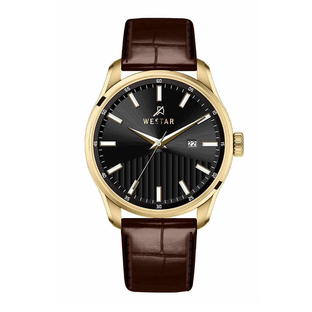 Westar Executive Gents Black Dial Quartz Watch - EX7647GPN123