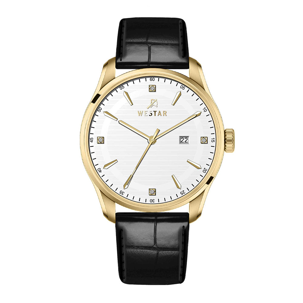 Westar Executive Gents White Dial Quartz Watch - EX7648GPN101