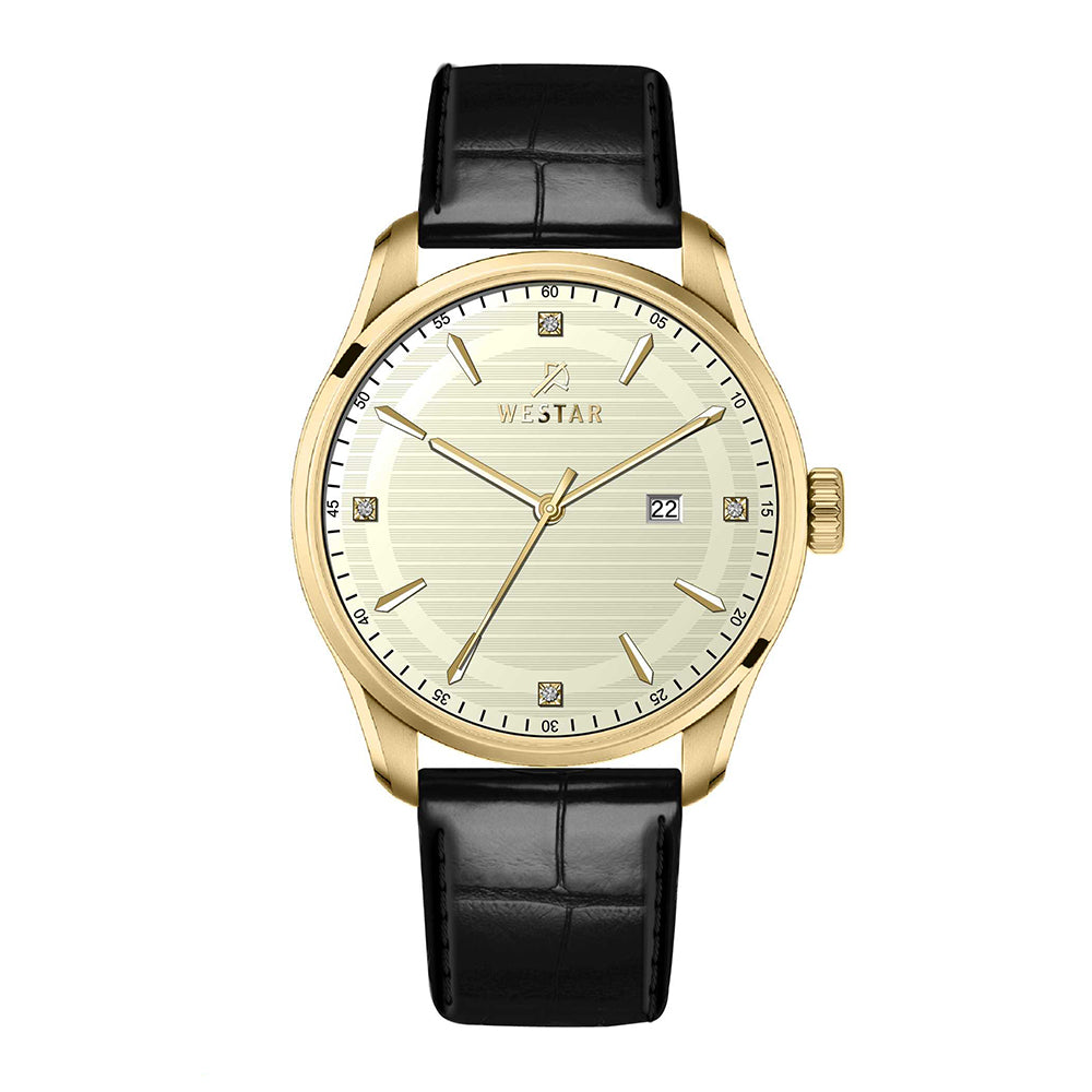 Westar Executive Gents Light Champagne Dial Quartz Watch - EX7648GPN102