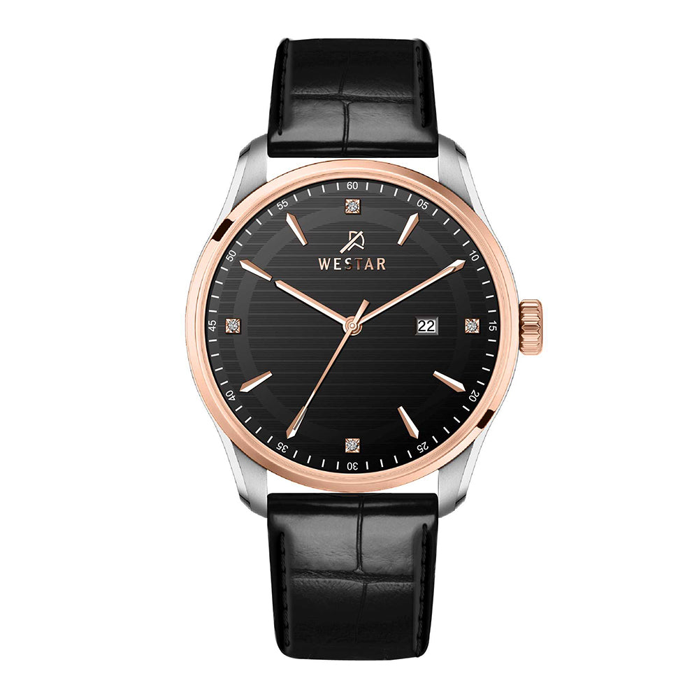 Westar Executive Gents Black Dial Quartz Watch - EX7648SPN603