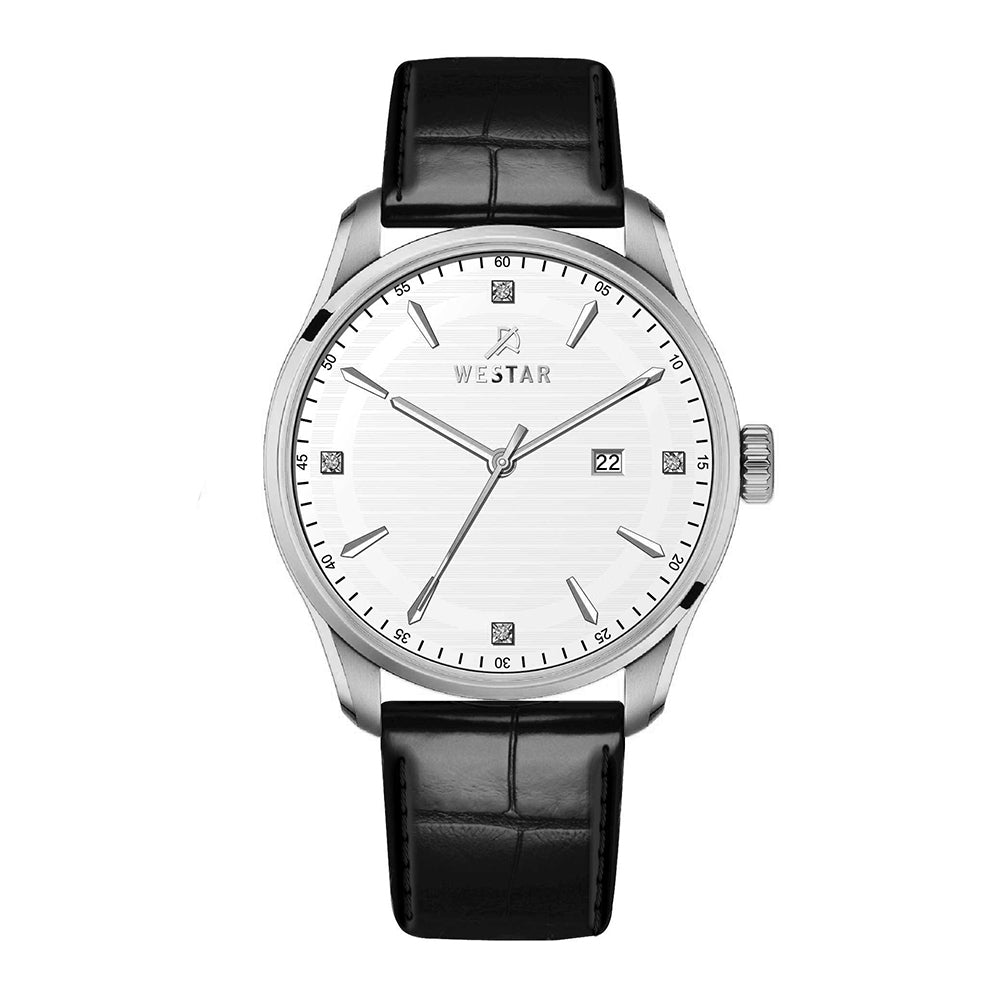Westar Executive Gents White Dial Quartz Watch - EX7648STN101