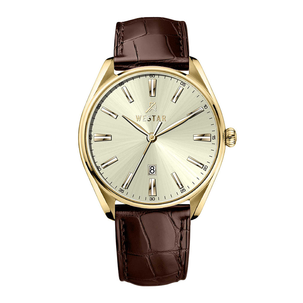 Westar Executive Gents Light Champagne Dial Quartz Watch - EX7651GPN122
