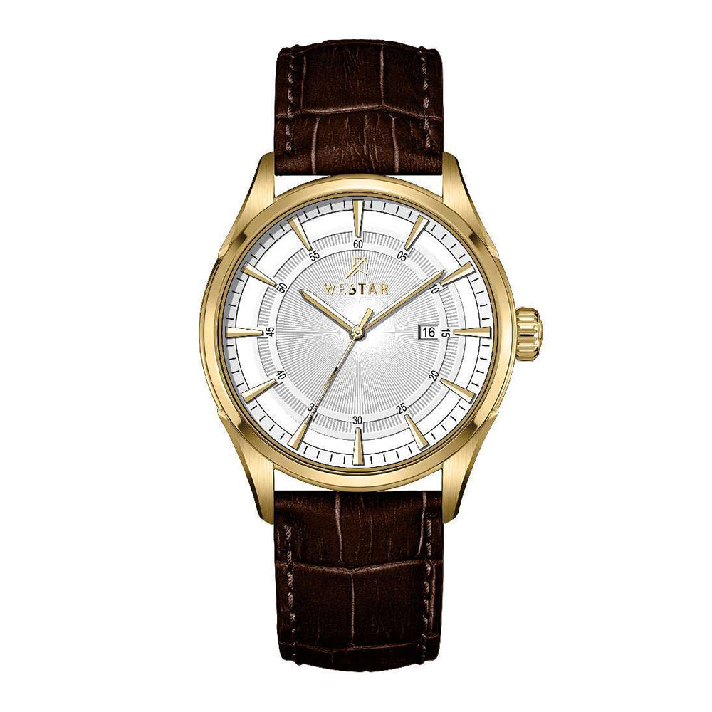 Westar Executive Gents White Dial Quartz Watch - EX7655GPN121