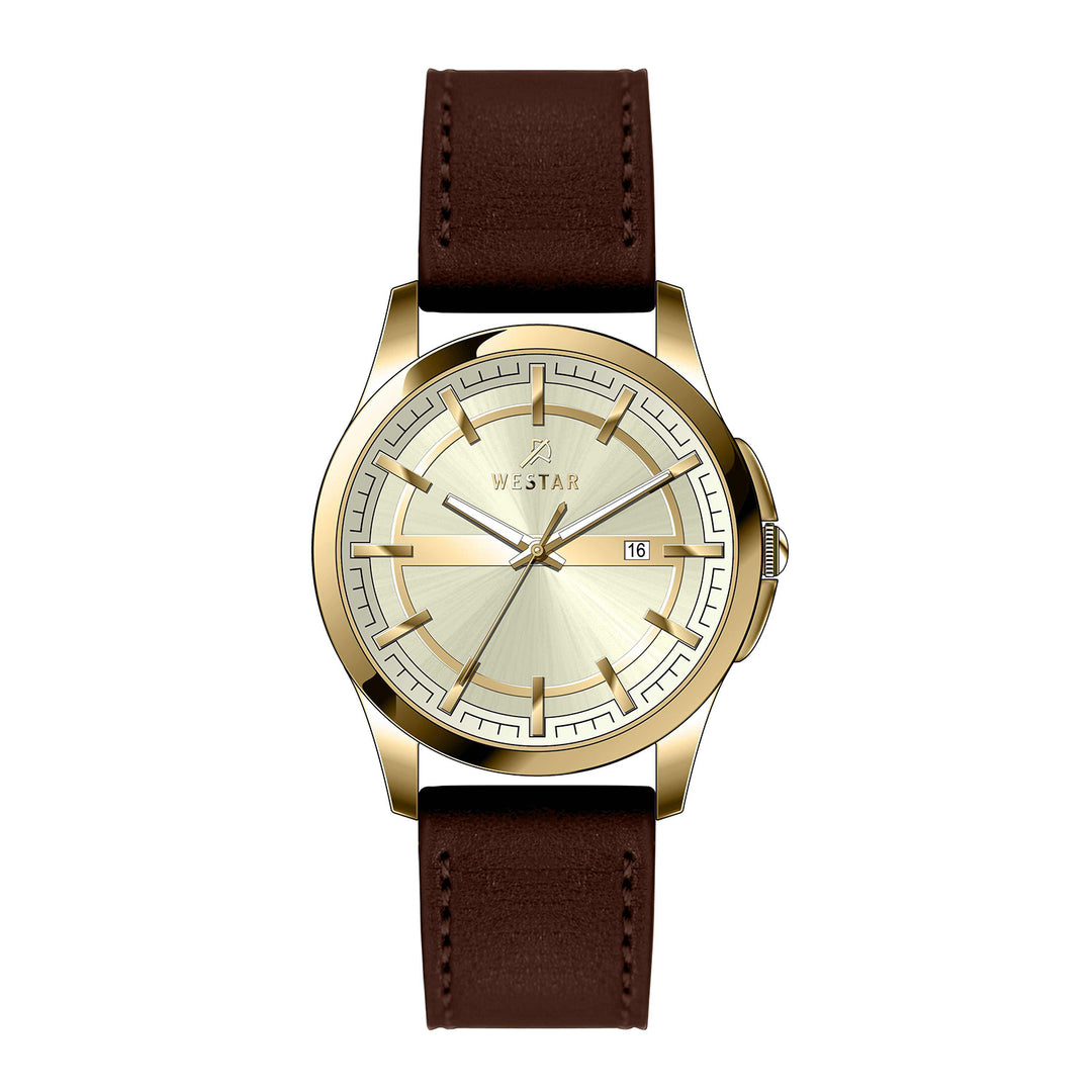 Westar Executive Gents Light Champagne Dial Quartz Watch - EX7663GPN122