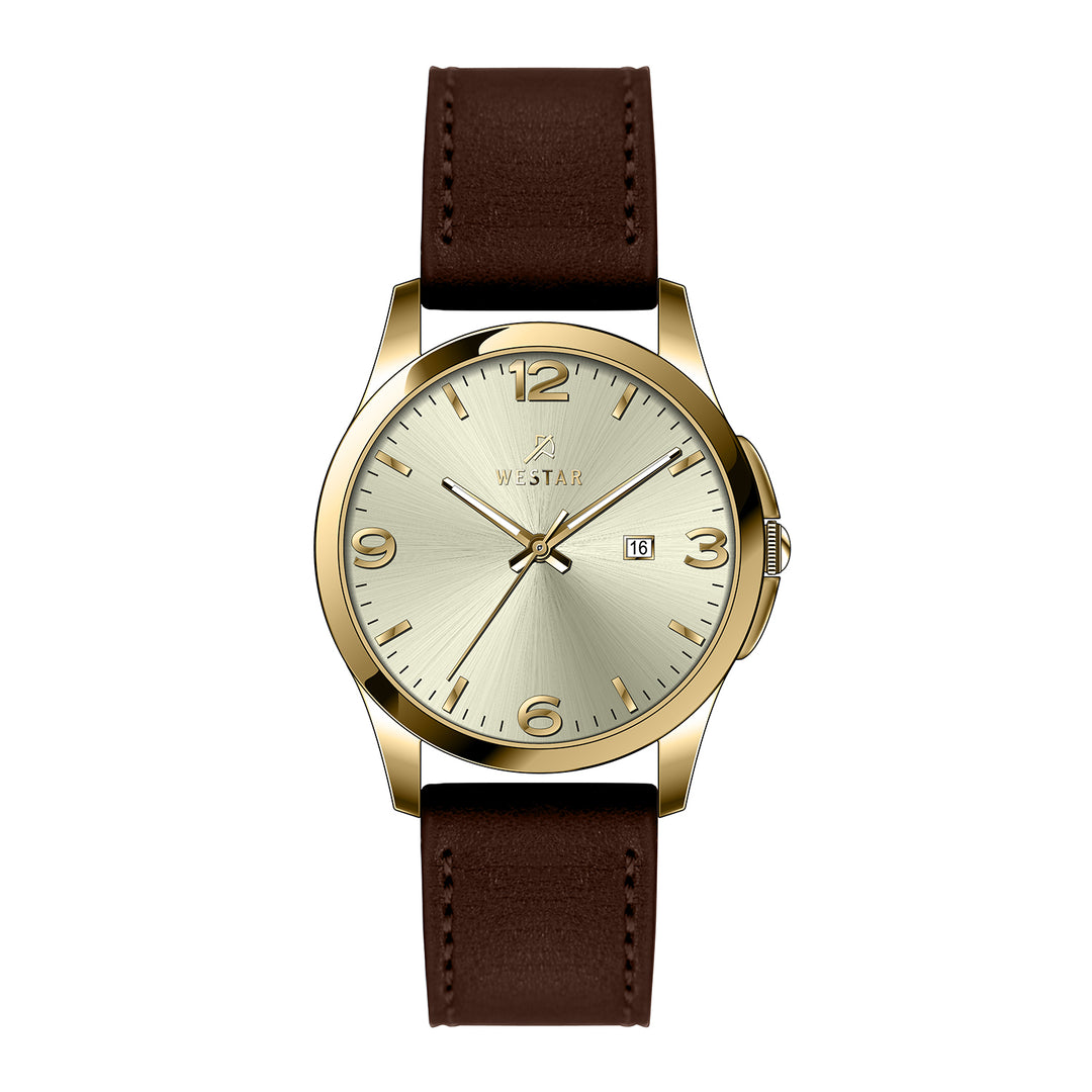 Westar Executive Gents Light Champagne Dial Quartz Watch - EX7664GPN122