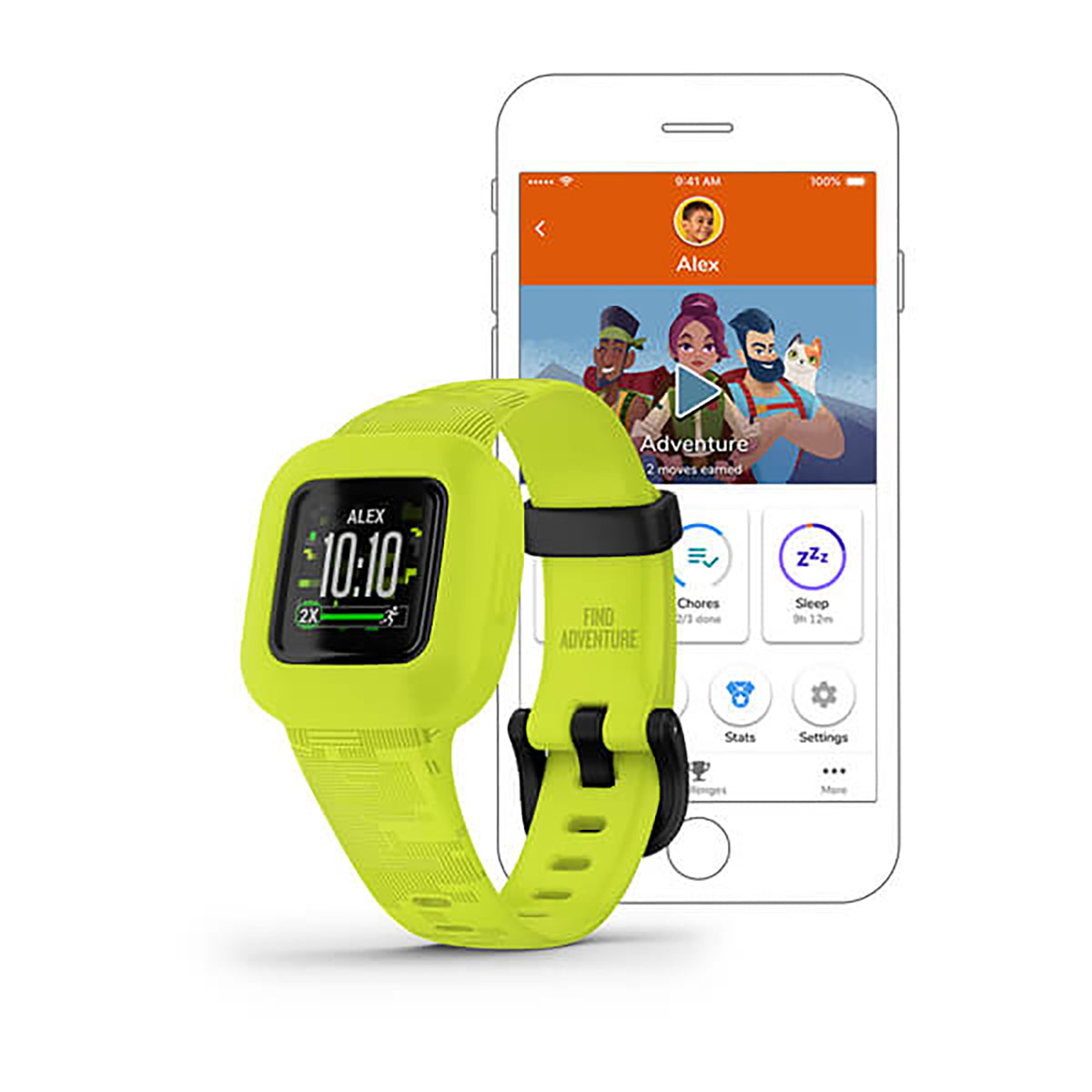 ساعة Garmin Vivofit Jr. 3 بحزام سيليكون مموه وشاشة ملونة بالكامل