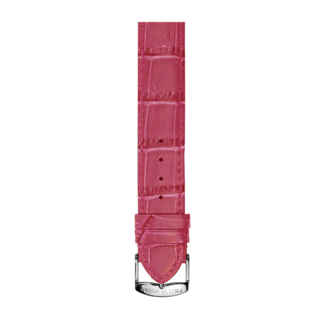 PHILIP STEIN Signature D.Pink Alligator-print Strap Size 1