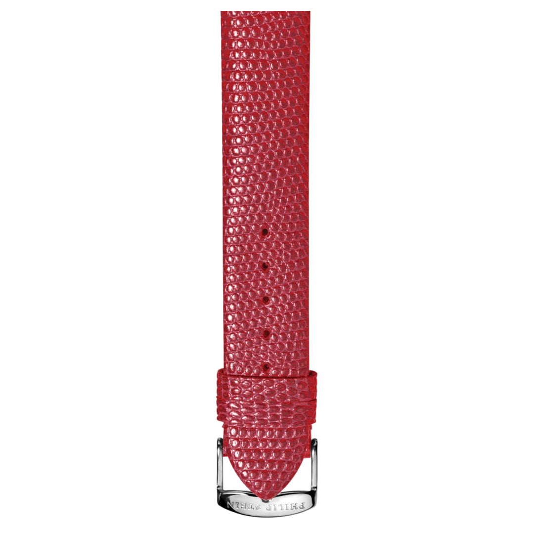 PHILIP STEIN Signature Red Lizard-print Strap Size 1