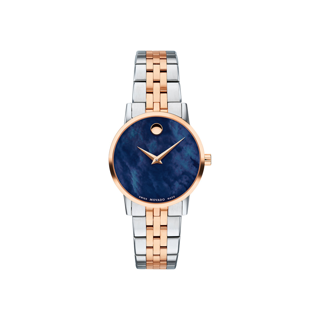 Movado Women's Watch Silver & Red Pvd Case Quartz