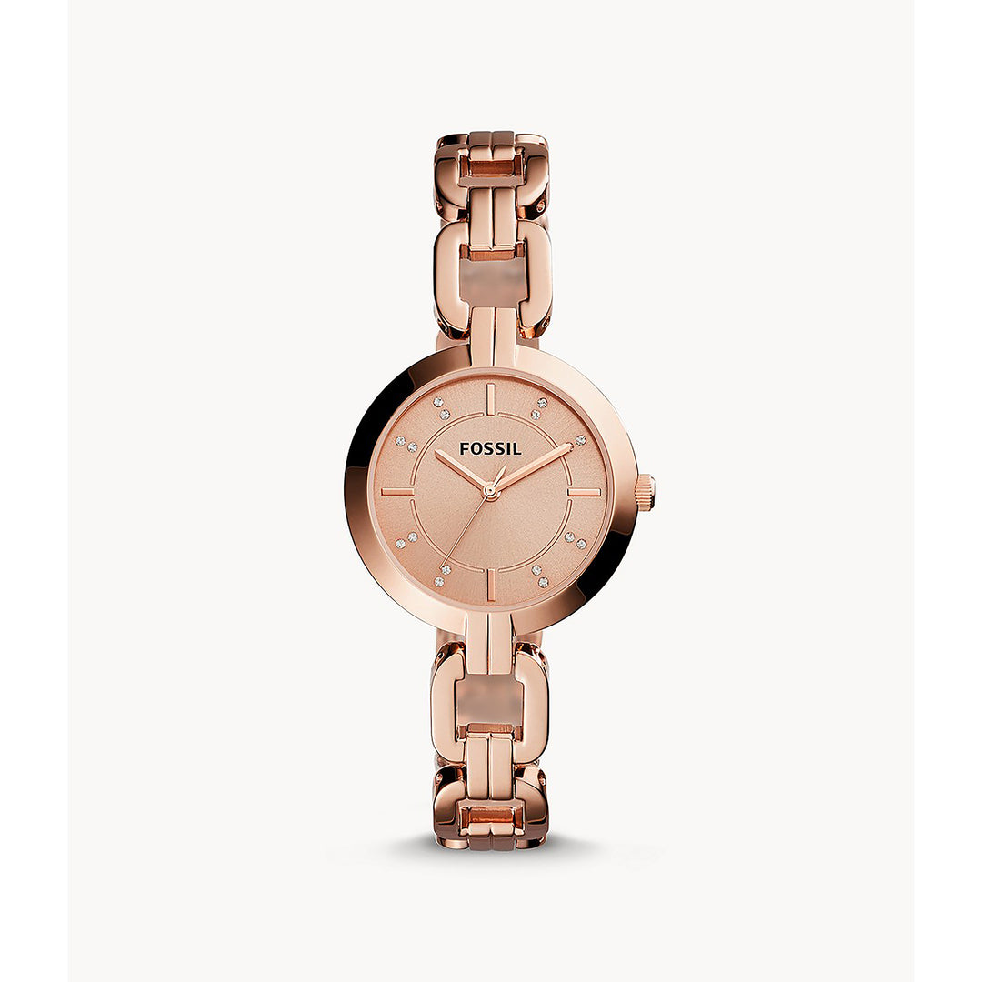 Fossil Analog Women's Watch Gold Plated Metal Bracelet - BQ3206