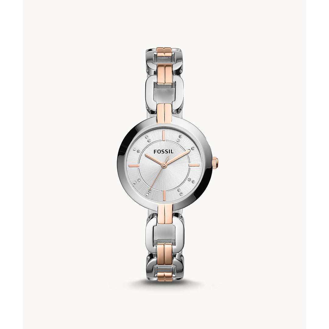 Fossil Analog Women's Watch Stainless Steel Metal Bracelet - BQ3341