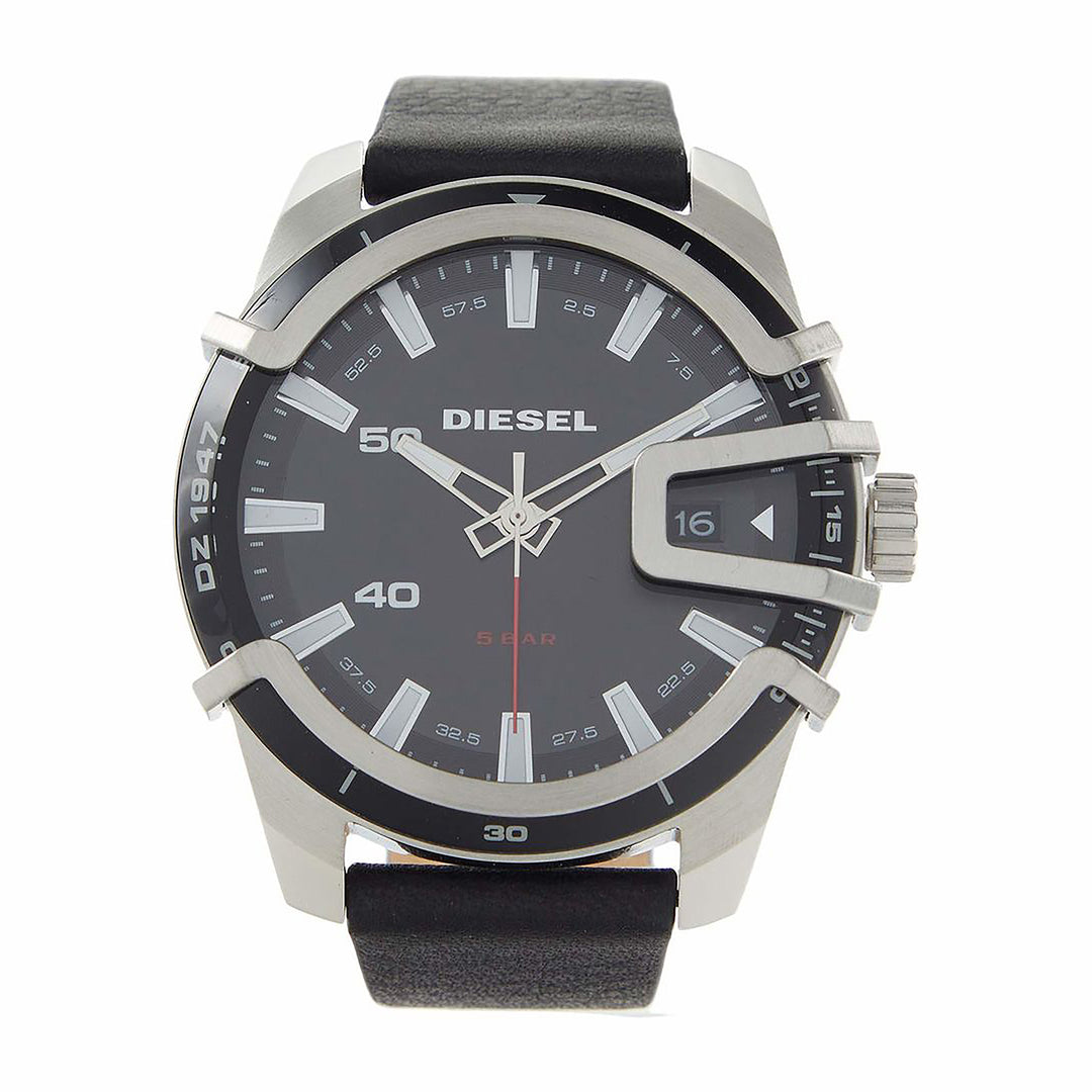 ANLG WATCH SS LEATHER STRAP