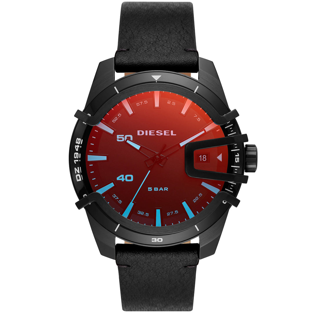 ANLG WATCH SS LEATHER STRAP
