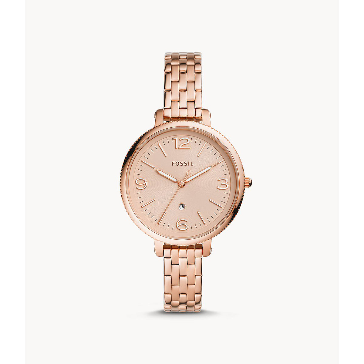 Fossil Analog Women's Watch Gold Plated Metal Bracelet