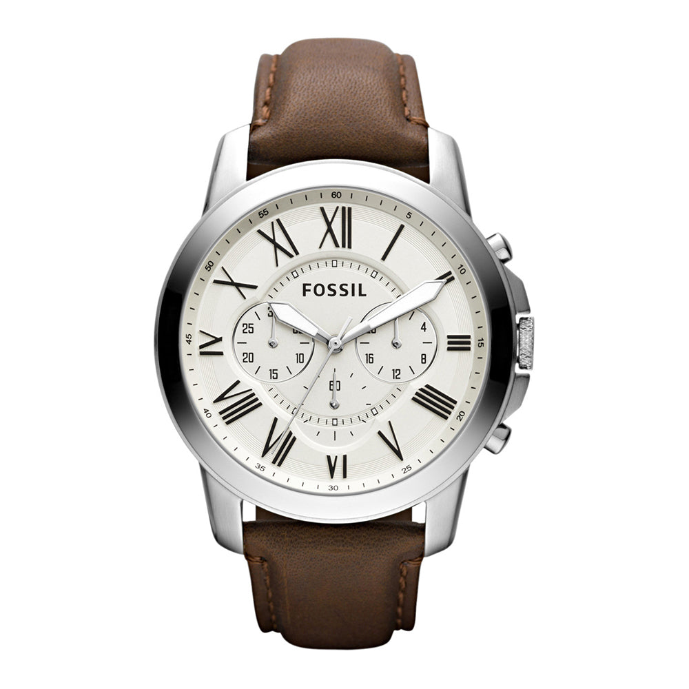 Fossil Analog Men's Watch Stainless Steel Leather Strap - FS4735IE