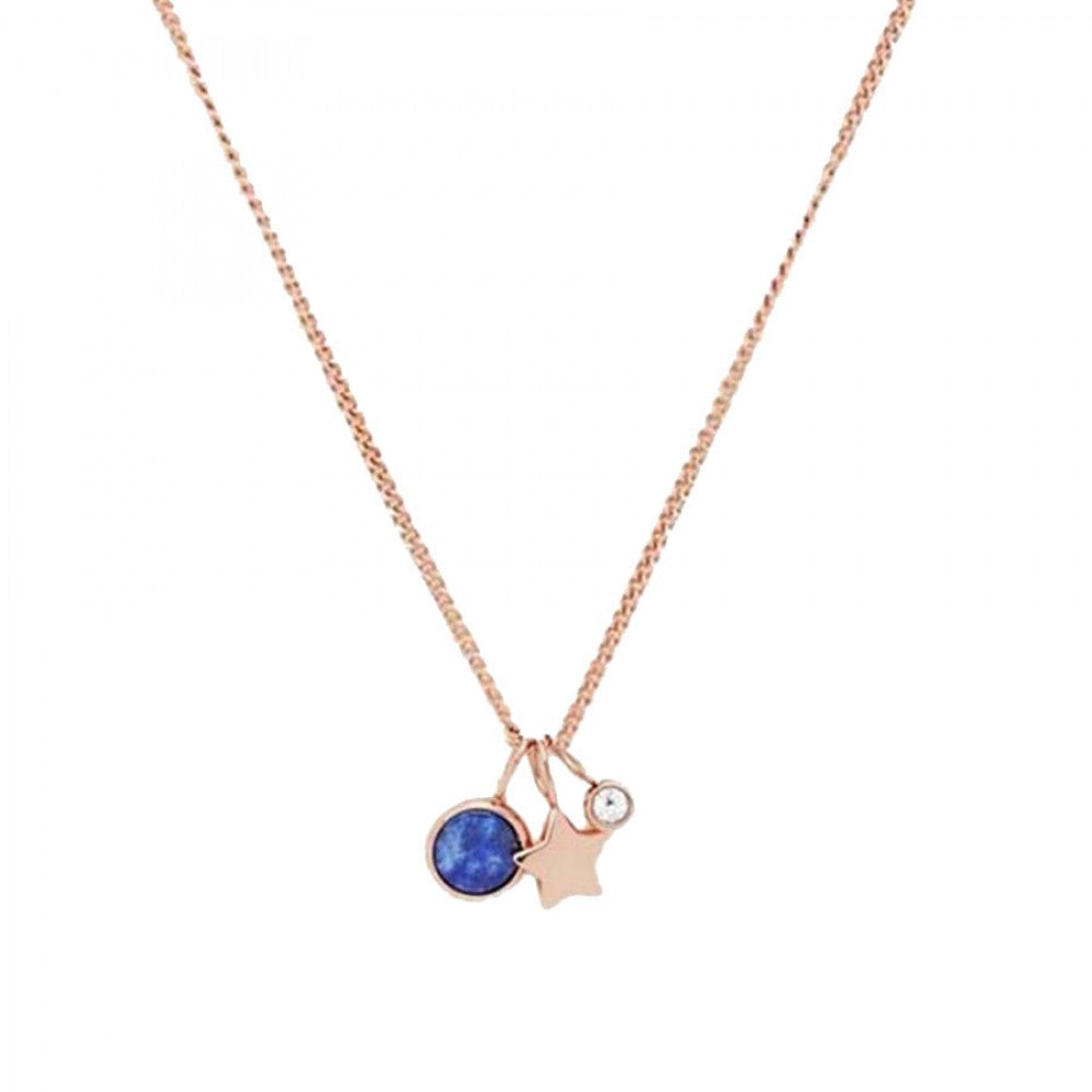 Fossil Vintage Motifs Stainless Steel Necklace - JF03047791