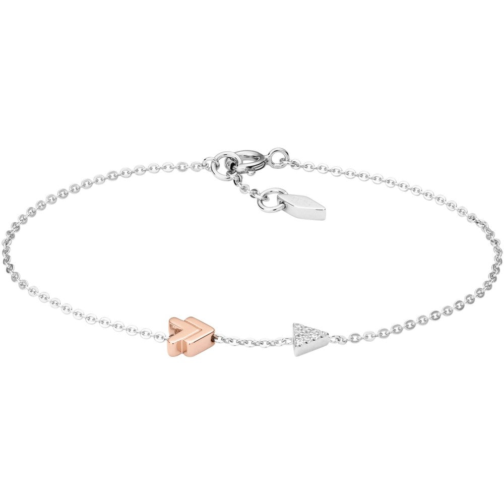 Fossil Sterling Silver Stainless Steel Bracelet - JFS00427998