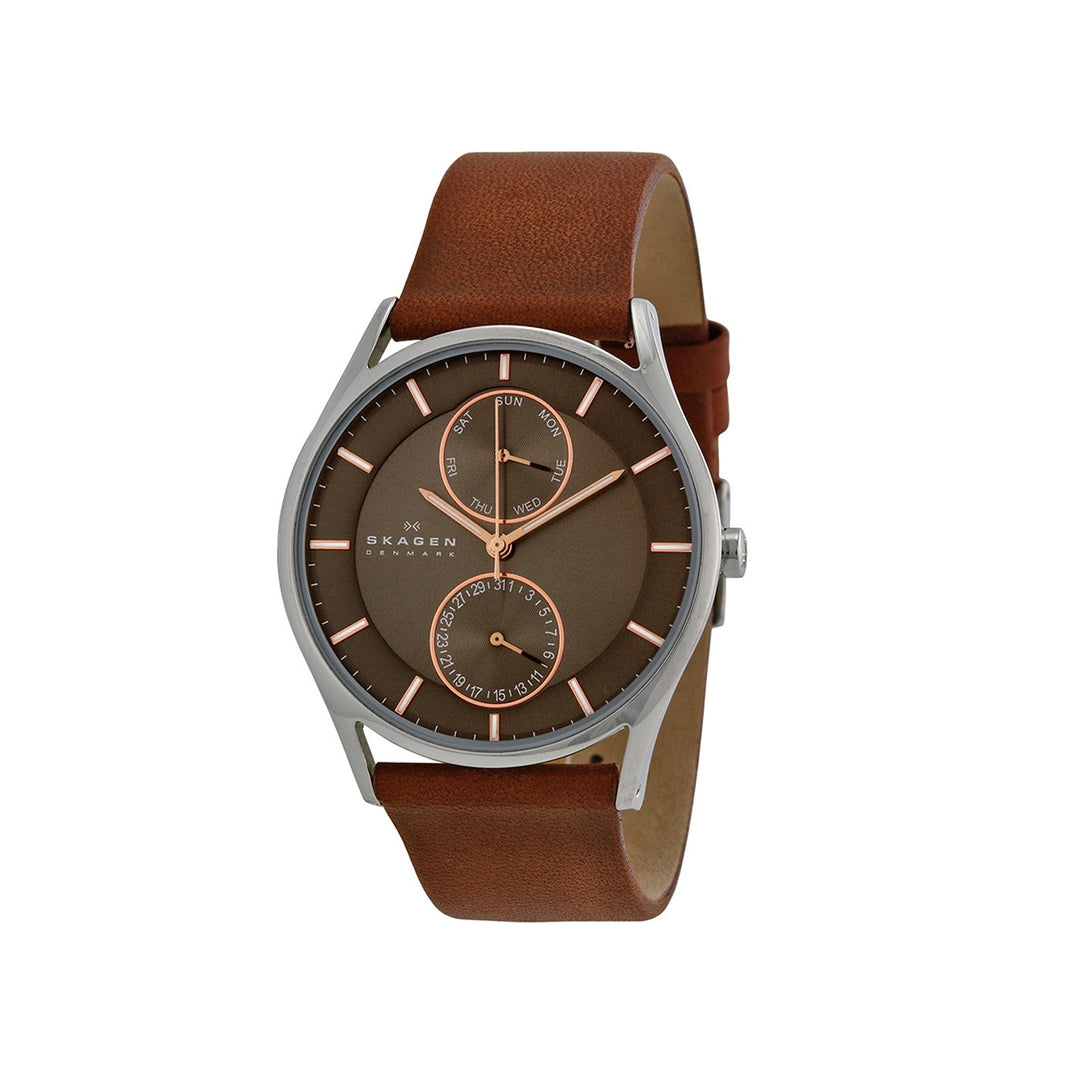 SKAGEN ANALOG WATCH 0 JWL SS LEATHER STRAP