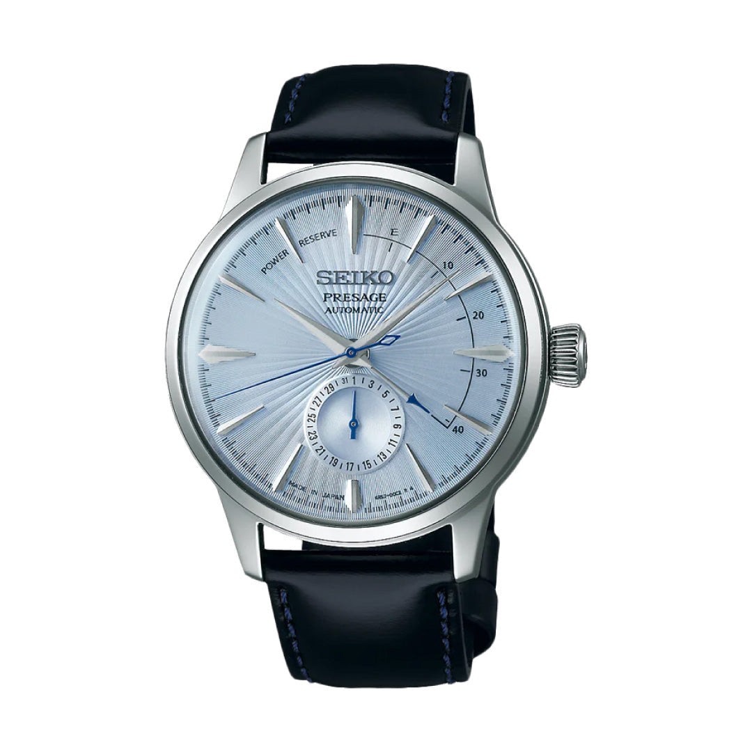 Seiko Men's Presage Automatic Watch with Power Reserve Indicator