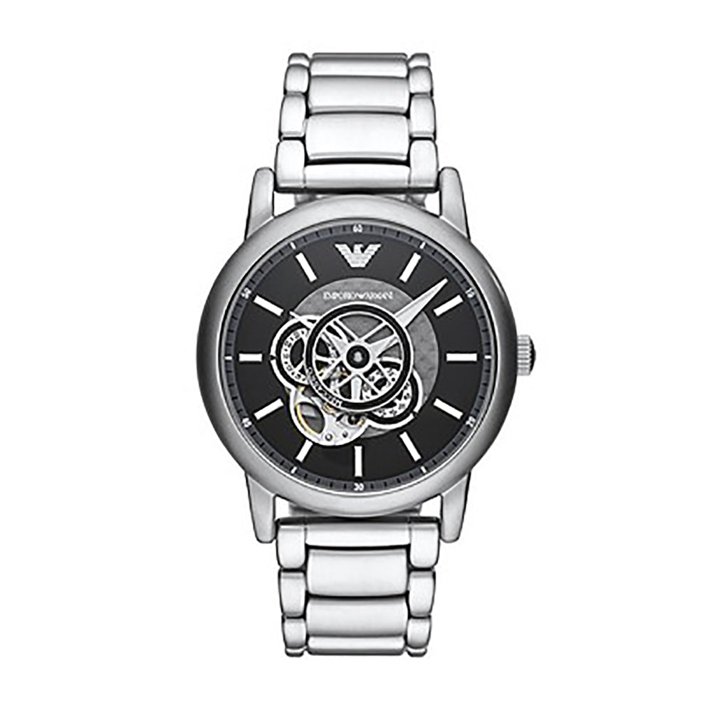 EMPORIO ARMANI AUTOMATIC WATCH 21 JWL SS METAL BRACELET