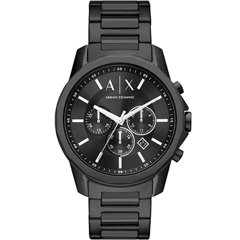 Armani Exchange Steel Black Stainless Watch The Watch Men\'s – Chronograph House