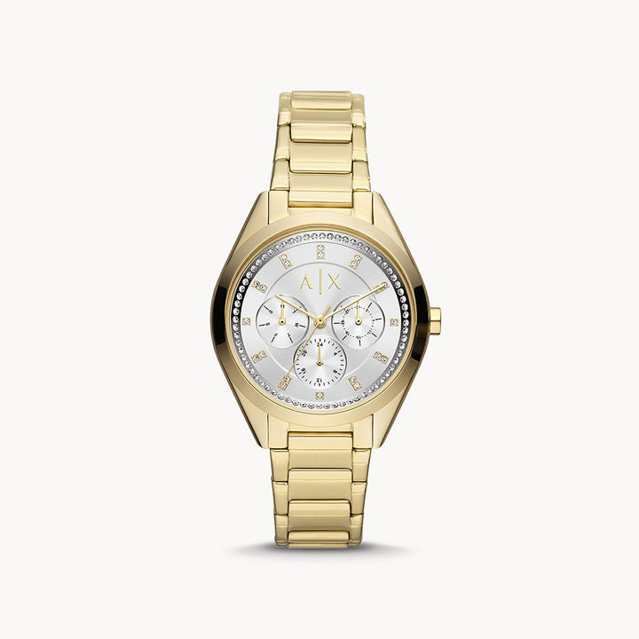 Armani Exchange Women's Multifunction Gold-Tone Stainless Steel Watch