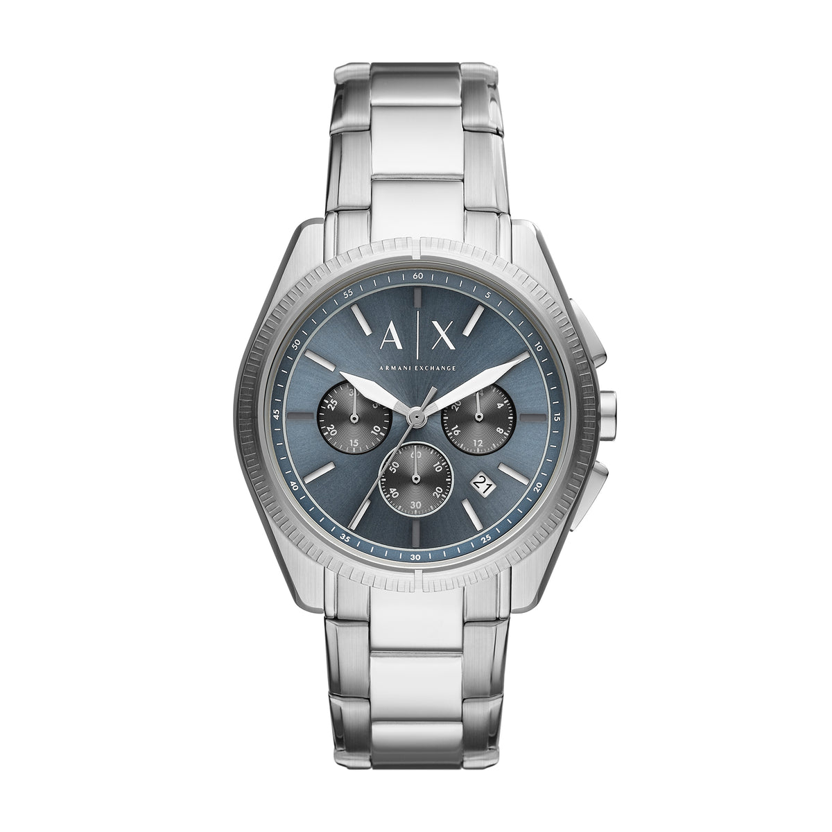 Armani Exchange Men's Chronograph Stainless Steel Blue Dial Watch